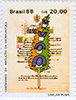 Stamp commemorating the abolition of slavery in Brazil